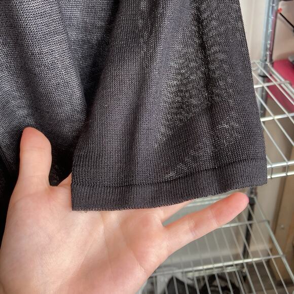 Chico's Women's Black White Sheer Open Tunic Cardigan Size 2 Large Lagenlook‎ - Picture 9 of 11